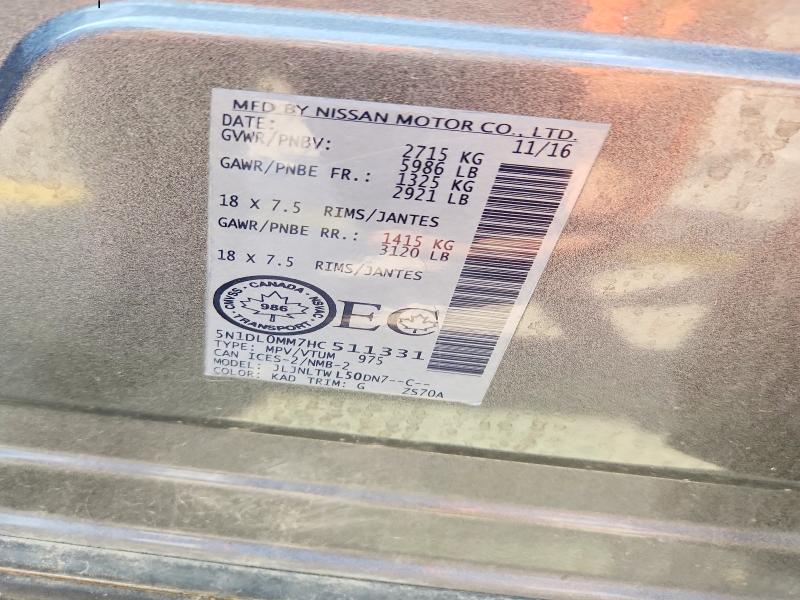 2017 Infiniti Qx60 მანქანა იყიდება აუქციონზე, vin: 5N1DL0MM7HC511331, აუქციონის ნომერი: 65677716