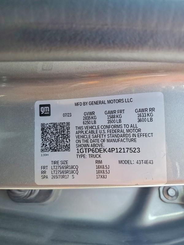 64779236 :رقم المزاد ، 1GTP6DEK4P1217523 vin ، 2023 Gmc Canyon مزاد بيع