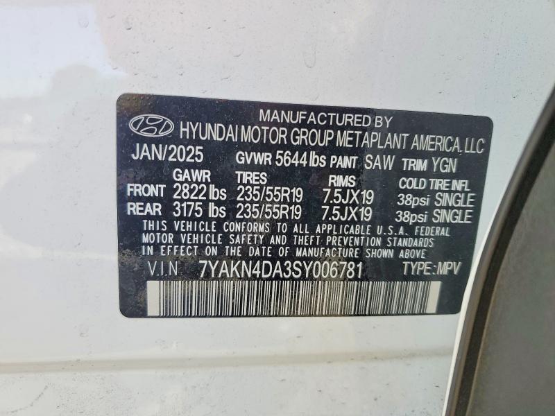Продажа на аукционе авто 2025 Hyundai Ioniq 5, vin: 7YAKN4DA3SY006781, номер лота: 63693406