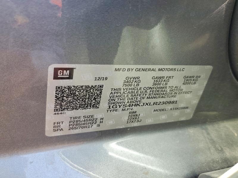 Aukcja sprzedaży 2020 Cadillac Escalade, vin: 1GYS4HKJXLR230981, numer aukcji: 61647156