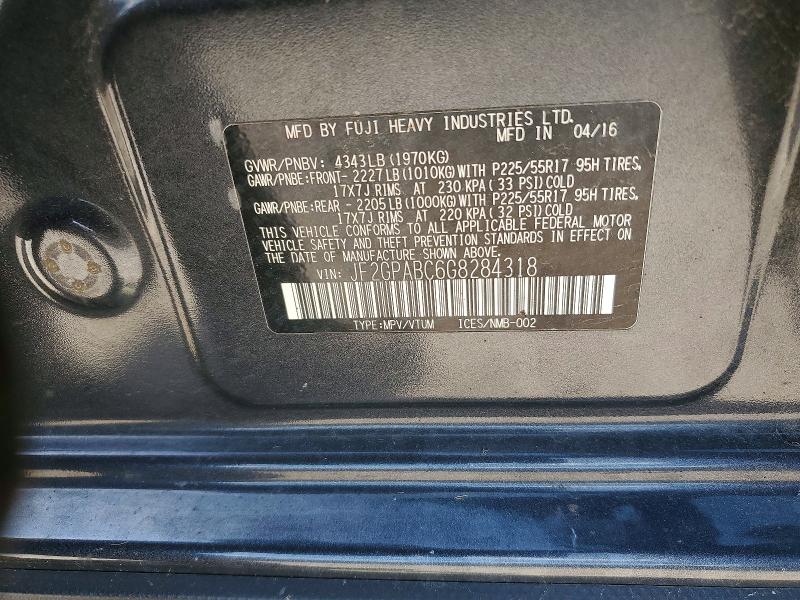 Aukcja sprzedaży 2016 Subaru Crosstrek, vin: JF2GPABC6G8284318, numer aukcji: 65394126
