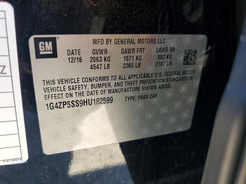 Продаж на аукціоні авто 2017 Buick Lacrosse, vin: 1G4ZP5SS9HU182599, номер лоту: 65119836