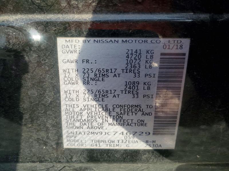 Aukcja sprzedaży 2018 Nissan Rogue, vin: 5N1AT2MV9JC746729, numer aukcji: 64266166
