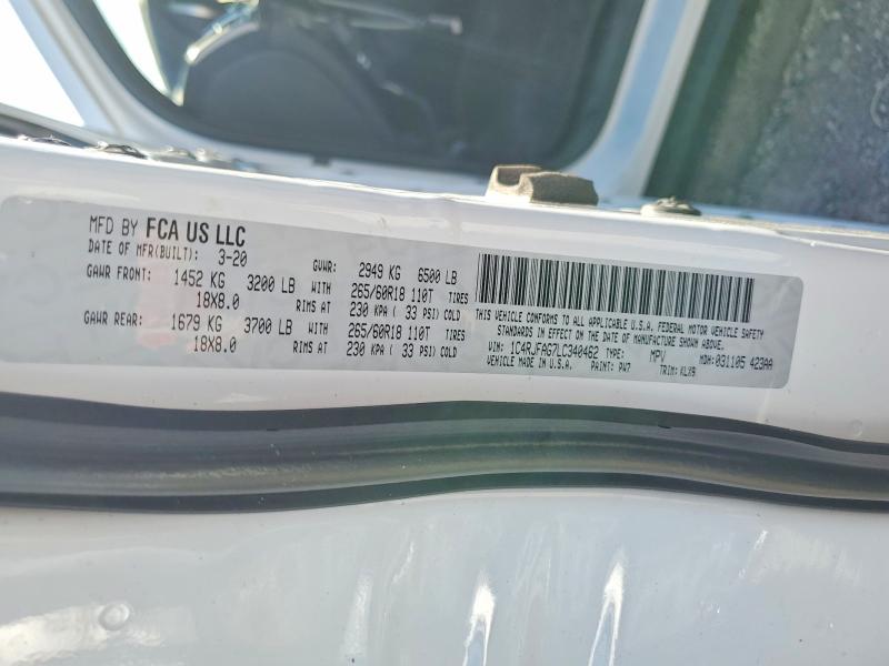 Продажа на аукционе авто 2020 Jeep Grand Cherokee, vin: 1C4RJFAG7LC340462, номер лота: 64677266