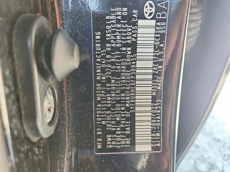 2015 Toyota Corolla მანქანა იყიდება აუქციონზე, vin: 5YFBURHE6FP309455, აუქციონის ნომერი: 65304866