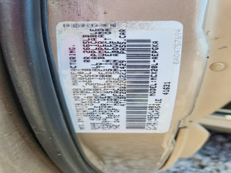 65472976 :رقم المزاد ، 4T1BF28B32U221429 vin ، 2002 Toyota Avalon مزاد بيع