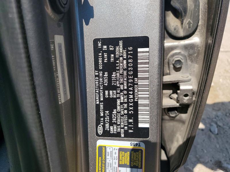 65892726 :رقم المزاد ، 5XXGM4A79EG308716 vin ، 2014 Kia Optima مزاد بيع