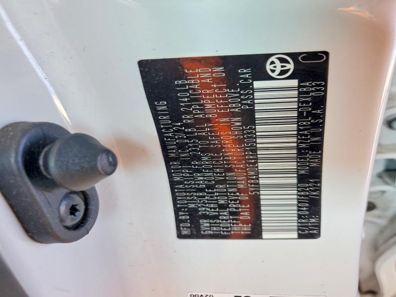 Aukcja sprzedaży 2024 Toyota Corolla, vin: 5YFB4MDE4RP150335, numer aukcji: 63732686