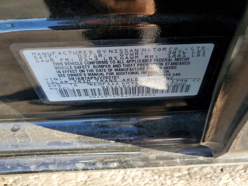 Продаж на аукціоні авто 2018 Nissan Sentra, vin: 3N1AB7AP8JY283101, номер лоту: 66293426