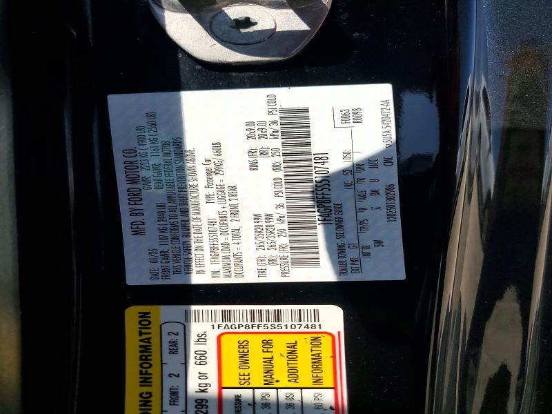 Aukcja sprzedaży 2025 Ford Mustang, vin: 1FAGP8FF5S5107481, numer aukcji: 67006526