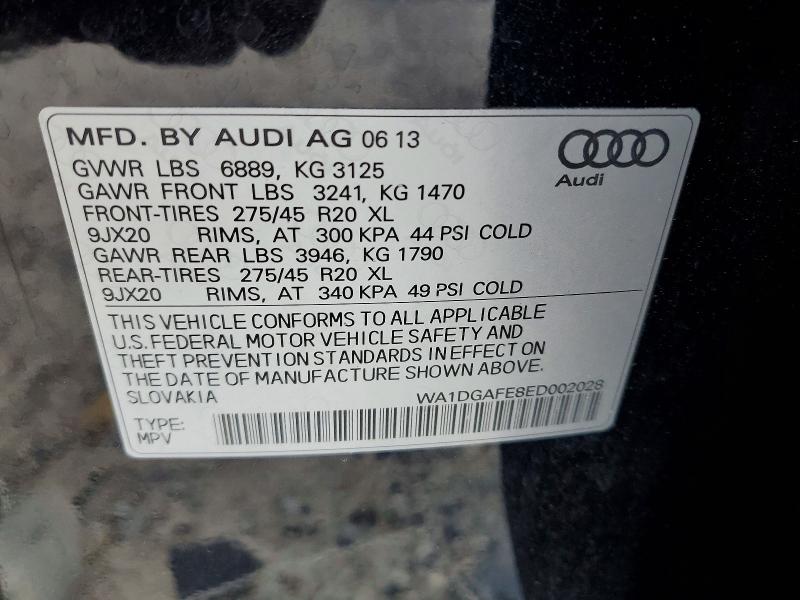 Продажа на аукционе авто 2014 Audi Q7, vin: WA1DGAFE8ED002028, номер лота: 62806026
