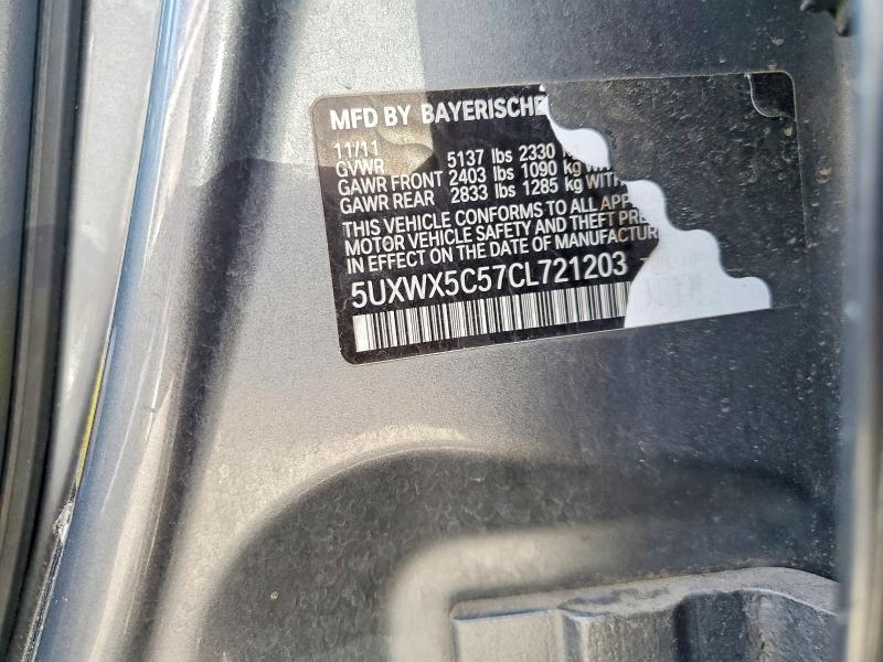 Aukcja sprzedaży 2012 Bmw X3, vin: 5UXWX5C57CL721203, numer aukcji: 66503126