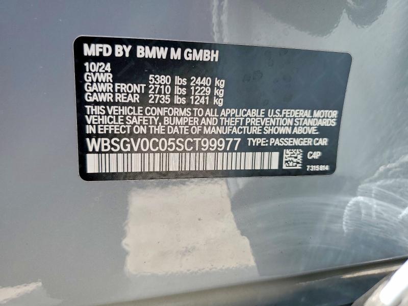 Продажа на аукционе авто 2025 Bmw M8, vin: WBSGV0C05SCT99977, номер лота: 65032156