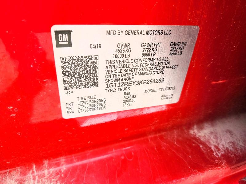 Продажа на аукционе авто 2019 Gmc Sierra, vin: 1GT12REY3KF264282, номер лота: 64467926