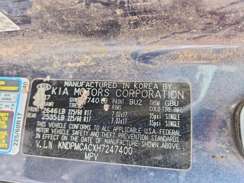 63773496 :رقم المزاد ، KNDPMCACXH7247400 vin ، 2017 Kia Sportage مزاد بيع