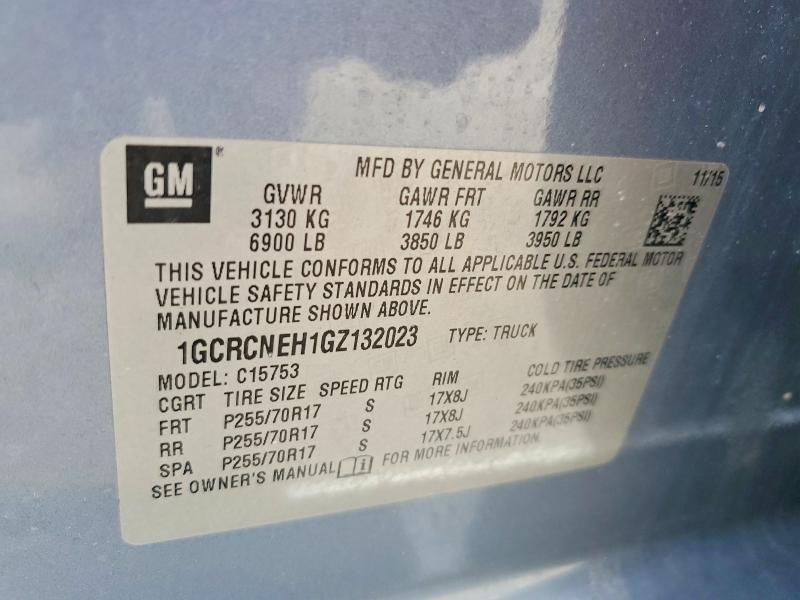 Продажа на аукционе авто 2016 Chevrolet Silverado, vin: 1GCRCNEH1GZ132023, номер лота: 64021736