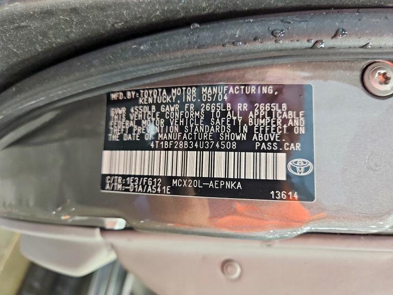 Продаж на аукціоні авто 2004 Toyota Avalon, vin: 4T1BF28B34U374508, номер лоту: 65836396