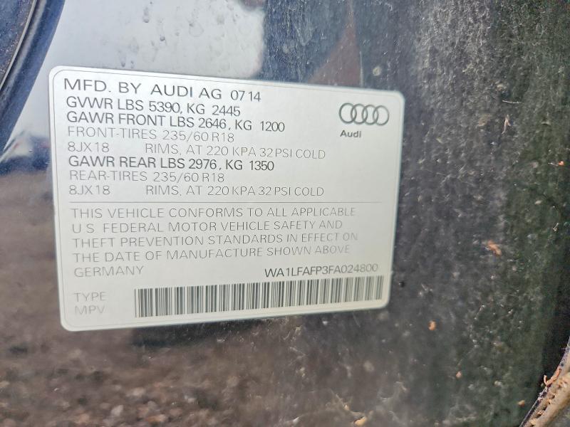 64269076 :رقم المزاد ، WA1LFAFP3FA024800 vin ، 2015 Audi Q5 مزاد بيع