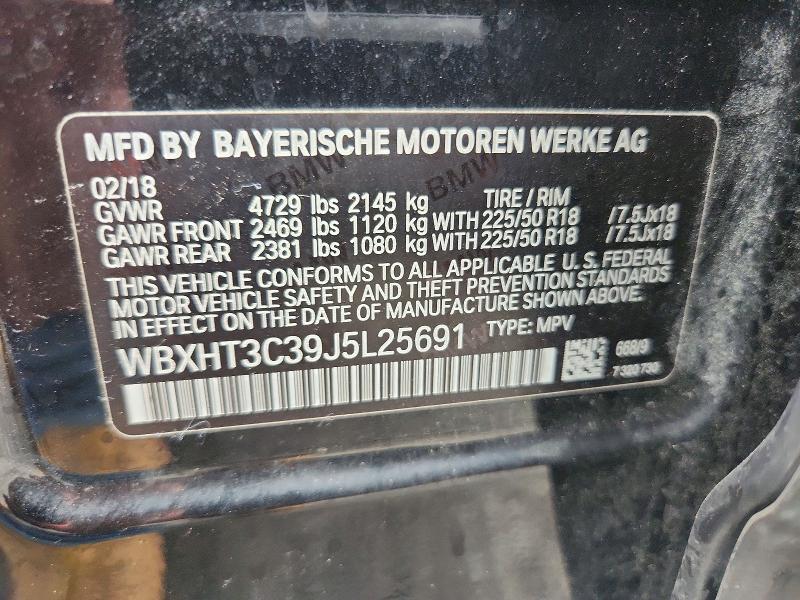 66412396 :رقم المزاد ، WBXHT3C39J5L25691 vin ، 2018 Bmw X1 مزاد بيع