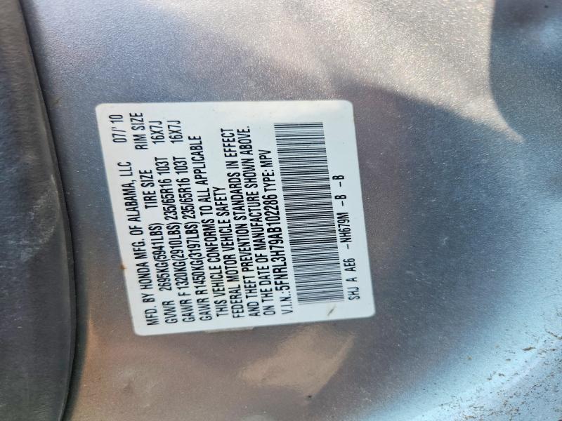 Продаж на аукціоні авто 2010 Honda Odyssey, vin: 5FNRL3H79AB102286, номер лоту: 64110986
