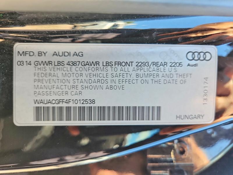 Продажа на аукционе авто 2015 Audi A3, vin: WAUACGFF4F1012538, номер лота: 65565706