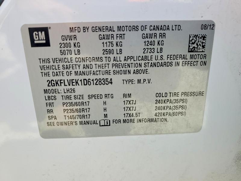 Продажа на аукционе авто 2013 Gmc Terrain, vin: 2GKFLVEK1D6128354, номер лота: 65243746