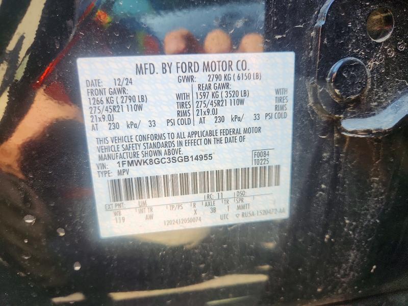 Продажа на аукционе авто 2025 Ford Explorer, vin: 1FMWK8GC3SGB14955, номер лота: 66514416