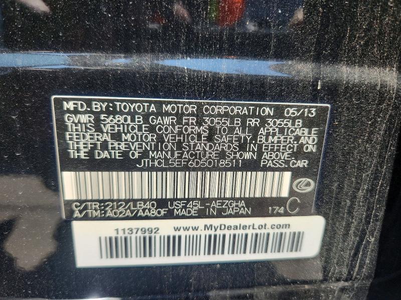Продажа на аукционе авто 2013 Lexus Ls 460, vin: JTHCL5EF6D5018511, номер лота: 63752716