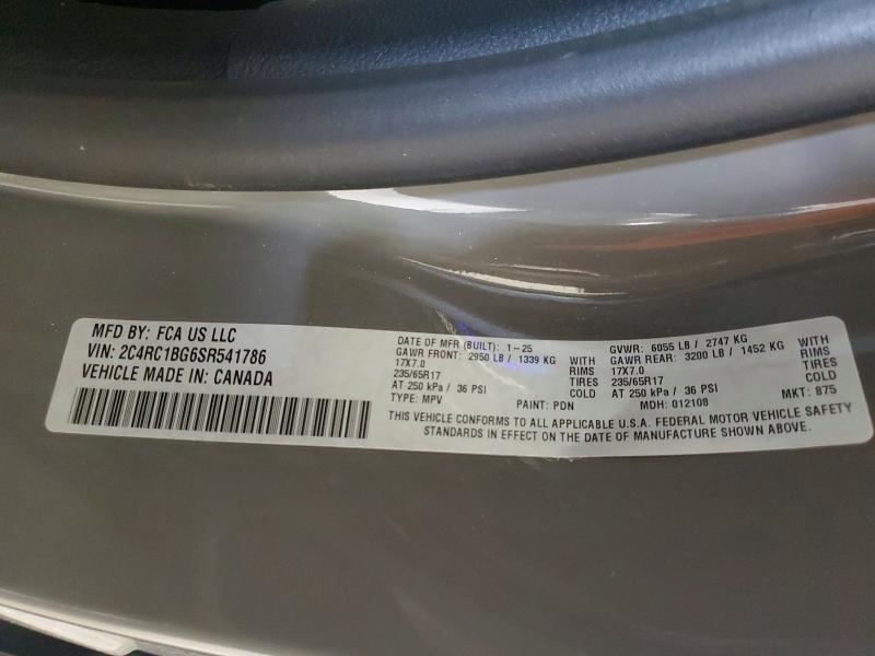 Aukcja sprzedaży 2025 Chrysler Pacifica, vin: 2C4RC1BG6SR541786, numer aukcji: 66294416