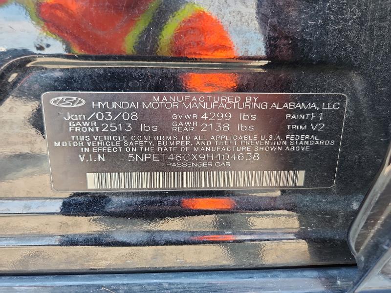 Aukcja sprzedaży 2009 Hyundai Sonata, vin: 5NPET46CX9H404638, numer aukcji: 64754226