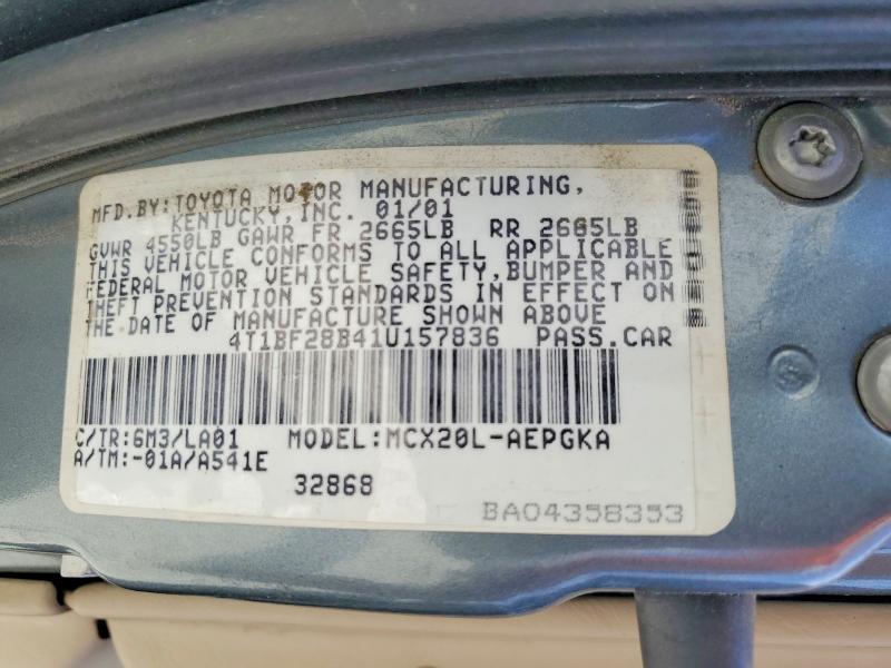 2001 Toyota Avalon მანქანა იყიდება აუქციონზე, vin: 4T1BF28B41U157836, აუქციონის ნომერი: 65334606