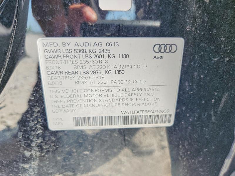 2014 Audi Q5 მანქანა იყიდება აუქციონზე, vin: WA1LFAFP9EA010639, აუქციონის ნომერი: 63607706