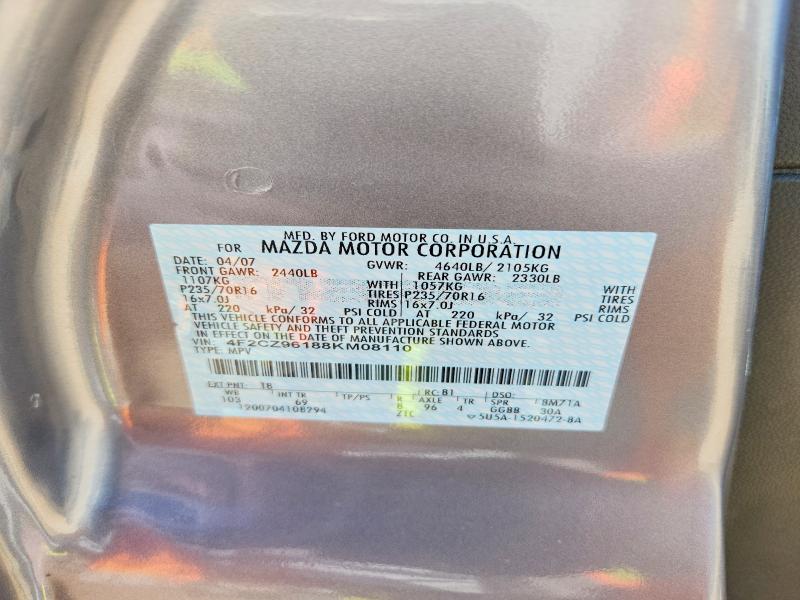 Aukcja sprzedaży 2008 Mazda Tribute, vin: 4F2CZ96188KM08110, numer aukcji: 67165706