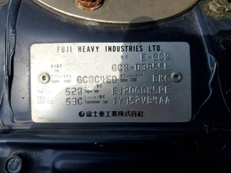 64074546 :رقم المزاد ، GC8039556 vin ، 1996 Subaru Impreza Sedan Lx مزاد بيع