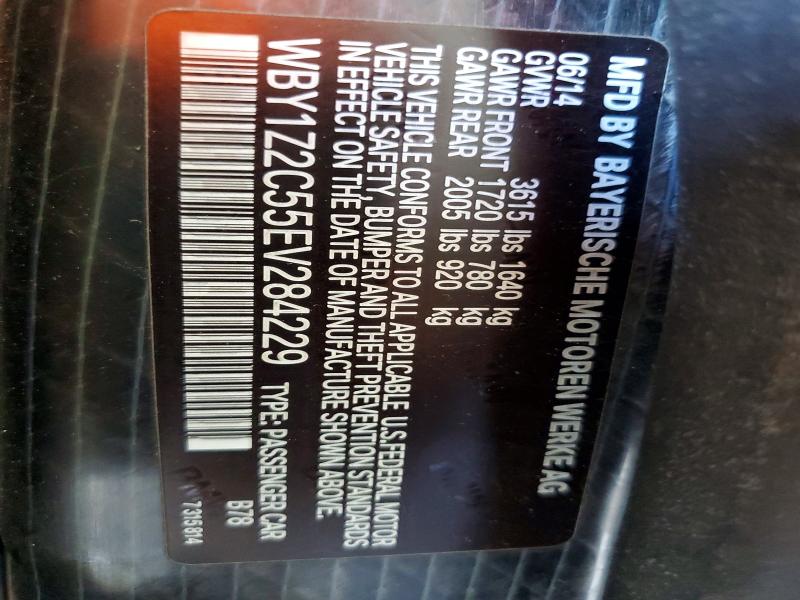 64491956 :رقم المزاد ، WBY1Z2C55EV284229 vin ، 2014 Bmw I3 مزاد بيع