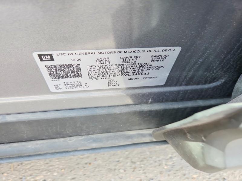 2021 Gmc Terrain მანქანა იყიდება აუქციონზე, vin: 3GKALPEV2ML340613, აუქციონის ნომერი: 65469936