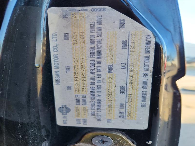 63550536 :رقم المزاد ، 1N6ND11S2KC391442 vin ، 1989 Nissan Truck مزاد بيع