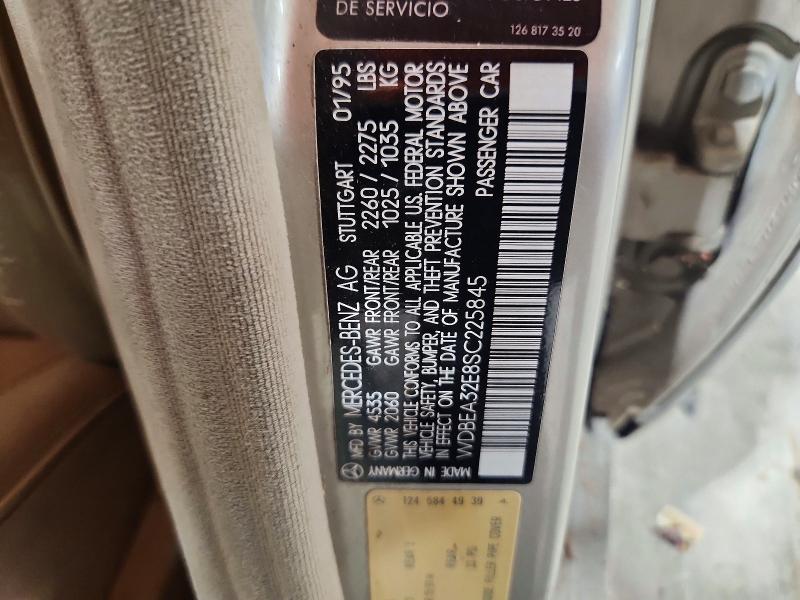 Aukcja sprzedaży 1995 Mercedes-benz E, vin: WDBEA32E8SC225845, numer aukcji: 65025826