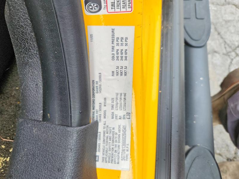 Aukcja sprzedaży 2006 Hummer H3, vin: 5GTDN136668204541, numer aukcji: 64678006