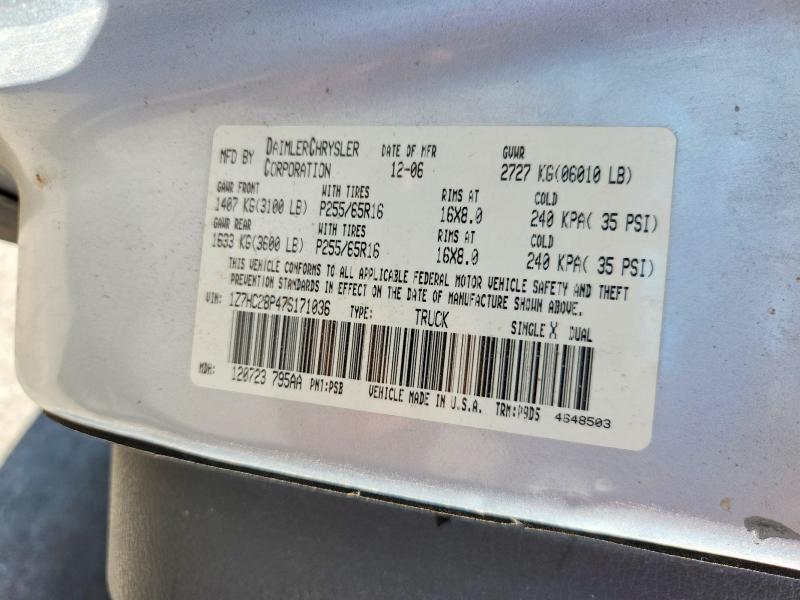 64018656 :رقم المزاد ، 1Z7HC28P47S171036 vin ، 2007 Mitsubishi Raider مزاد بيع