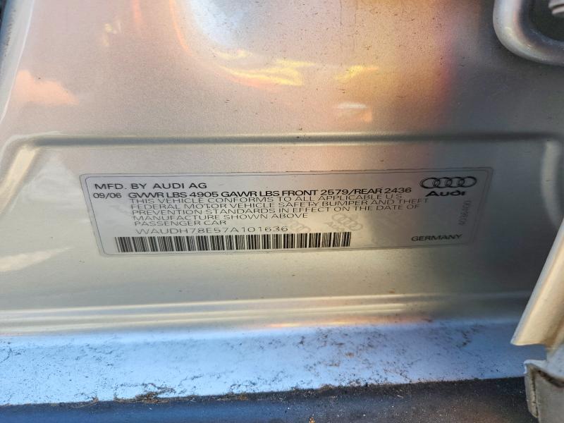 66442236 :رقم المزاد ، WAUDH78E57A101636 vin ، 2007 Audi A4 مزاد بيع
