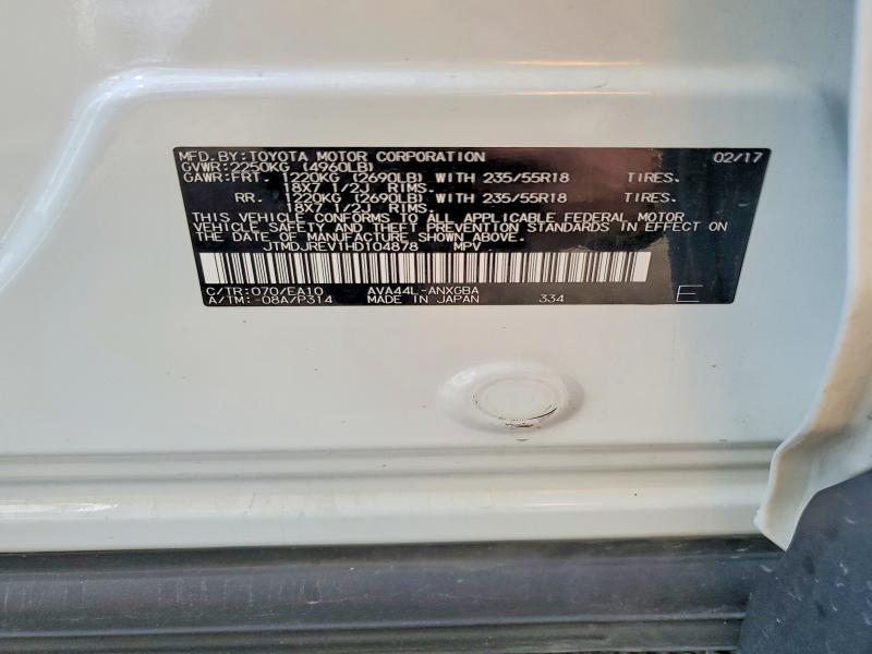 Aukcja sprzedaży 2017 Toyota Rav4 Hv, vin: JTMDJREV1HD104878, numer aukcji: 66568586