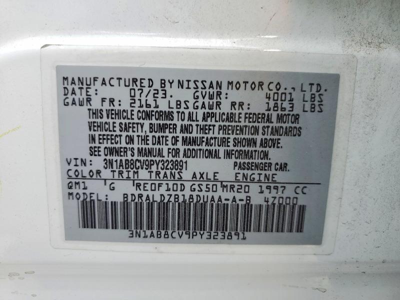 Продажа на аукционе авто 2023 Nissan Sentra, vin: 3N1AB8CV9PY323891, номер лота: 65315666