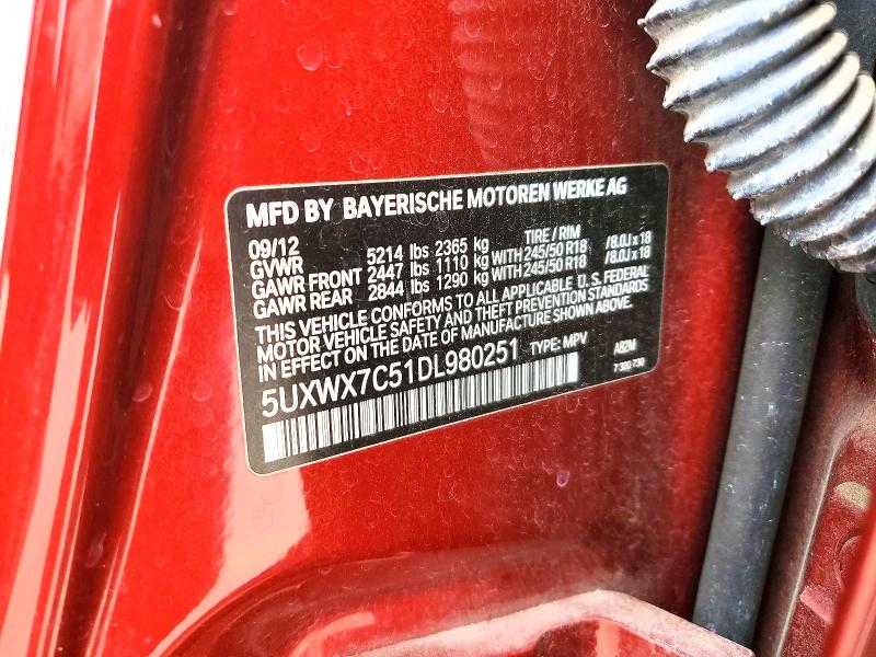 Aukcja sprzedaży 2013 Bmw X3, vin: 5UXWX7C51DL980251, numer aukcji: 66844496