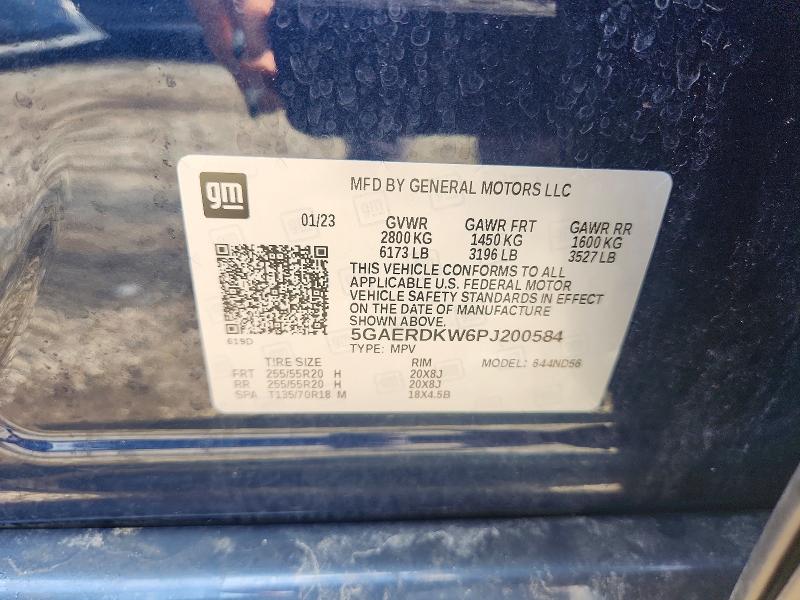 65733036 :رقم المزاد ، 5GAERDKW6PJ200584 vin ، 2023 Buick Enclave مزاد بيع