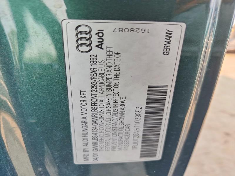 64020276 :رقم المزاد ، TRUUT28N511039852 vin ، 2001 Audi Tt مزاد بيع