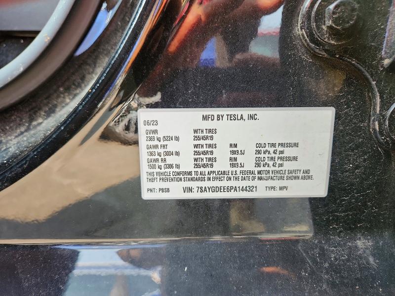 64727366 :رقم المزاد ، 7SAYGDEE6PA144321 vin ، 2023 Tesla Model Y مزاد بيع