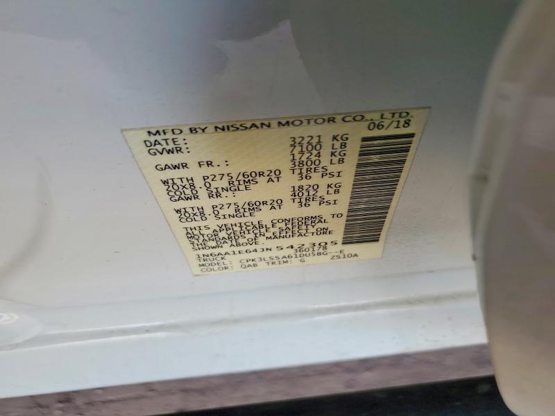 64493056 :رقم المزاد ، 1N6AA1E64JN542305 vin ، 2018 Nissan Titan مزاد بيع