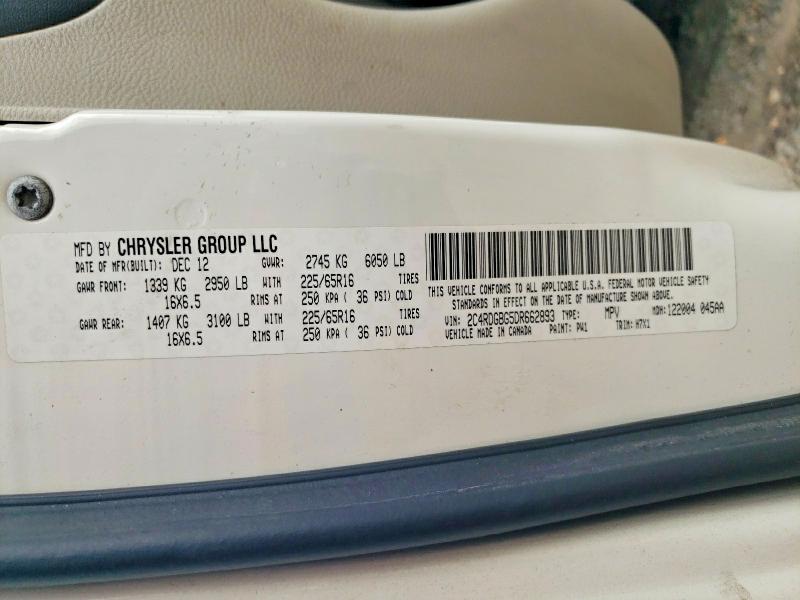 Aukcja sprzedaży 2013 Dodge Grand Caravan, vin: 2C4RDGBG5DR662893, numer aukcji: 65741826