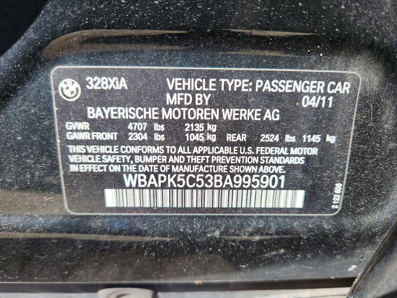 Продаж на аукціоні авто 2011 Bmw 328, vin: WBAPK5C53BA995901, номер лоту: 65235396